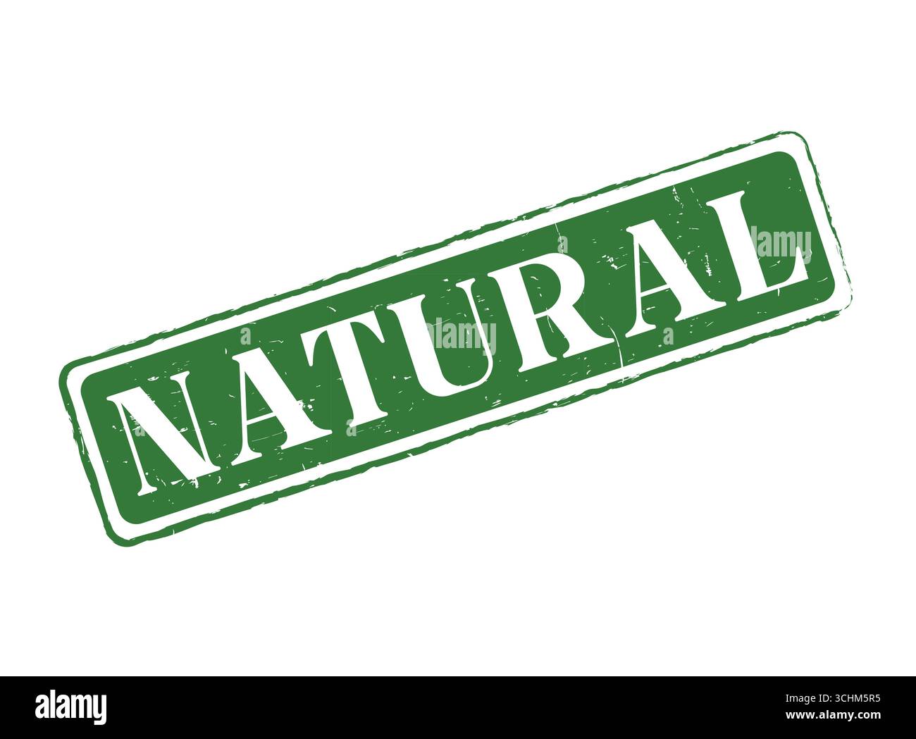 Sigillo in gomma naturale per prodotti ecologici e biologici Illustrazione Vettoriale