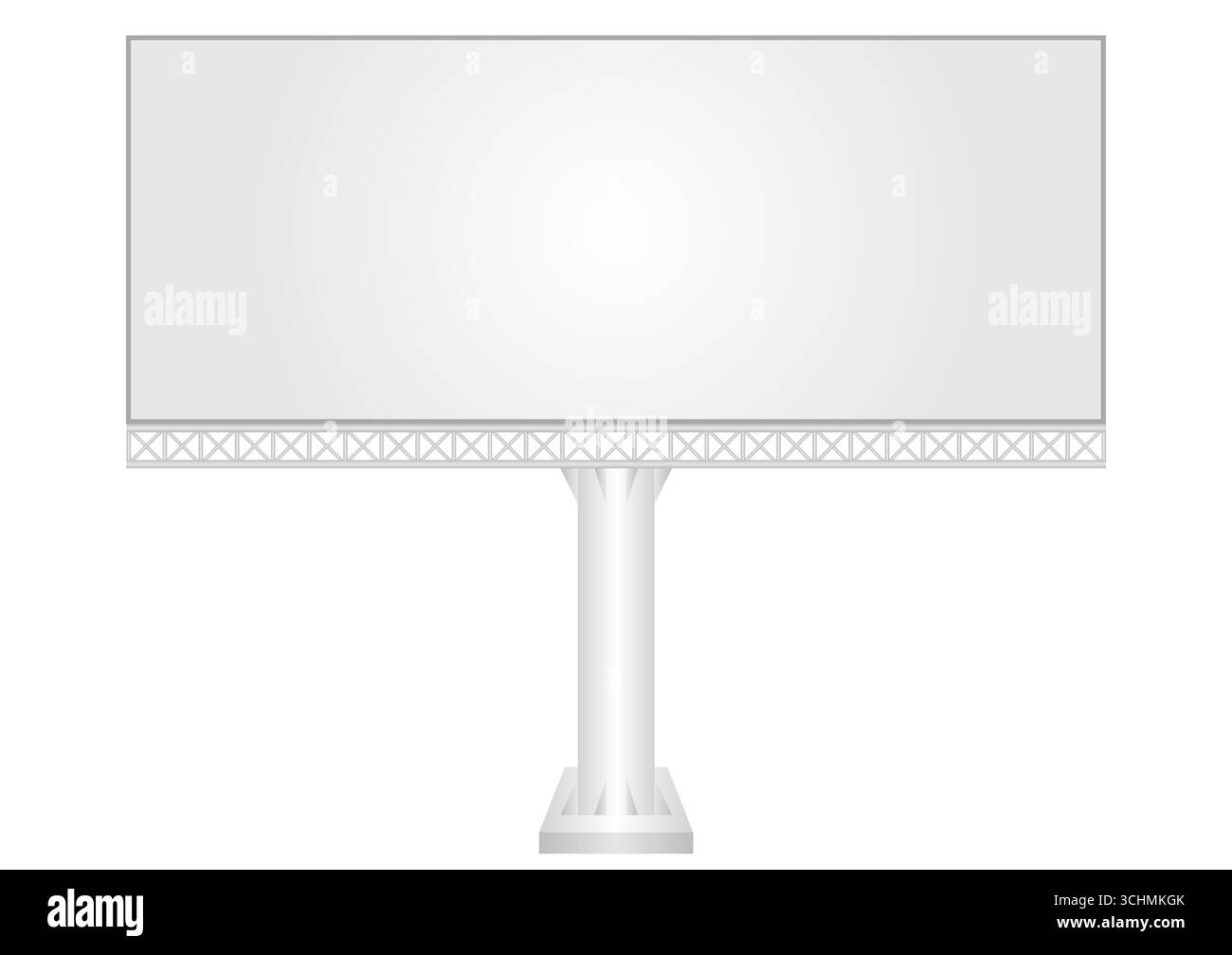 Affissioni vuote per la pubblicità. Poster pubblicitario. Mockup per Billboard. Banner vuoto per esterni. Illustrazione vettoriale isolata su sfondo bianco. Illustrazione Vettoriale