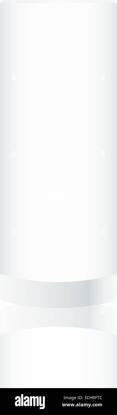 Svuotare il vetro realistico trasparente per bere. Illustrazione vettoriale isolata su sfondo bianco. Illustrazione Vettoriale