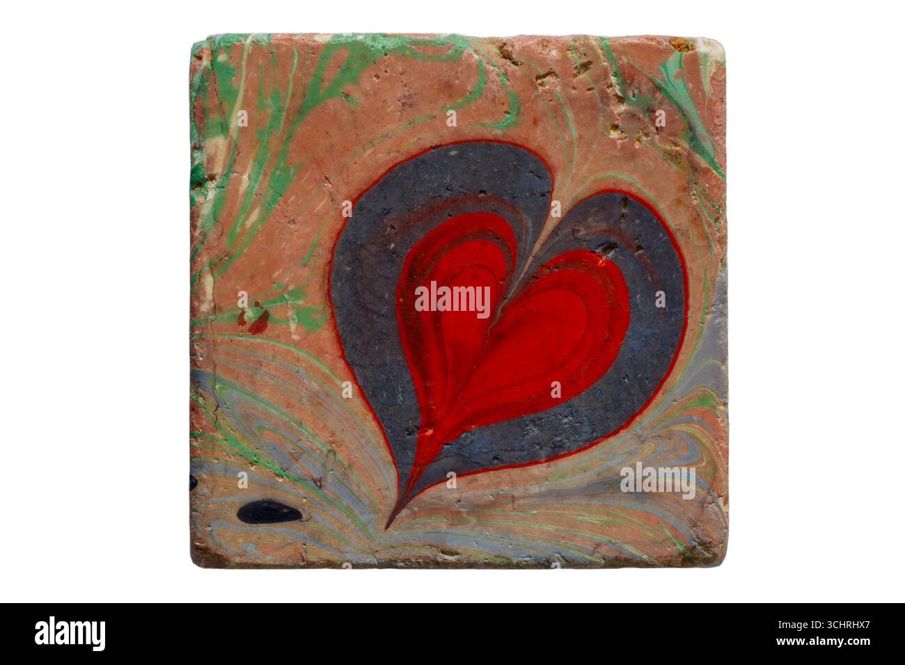 Piastrelle decorative turche di Istanbul isolate su sfondo bianco Foto Stock