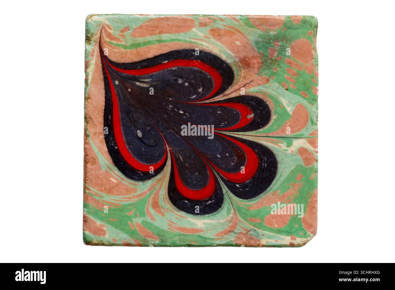 Piastrelle decorative turche di Istanbul isolate su sfondo bianco Foto Stock