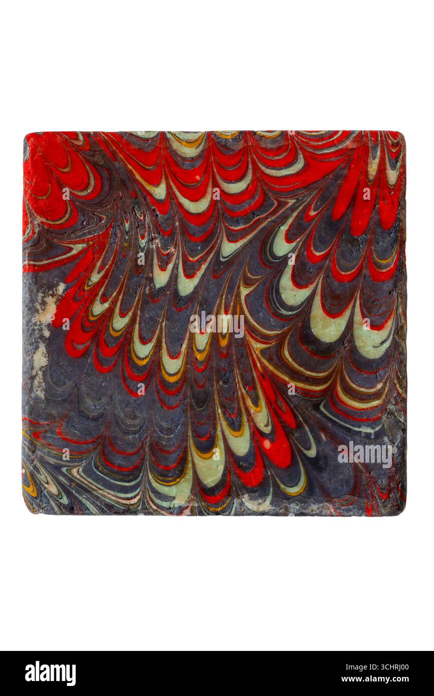 Piastrelle decorative turche di Istanbul isolate su sfondo bianco Foto Stock