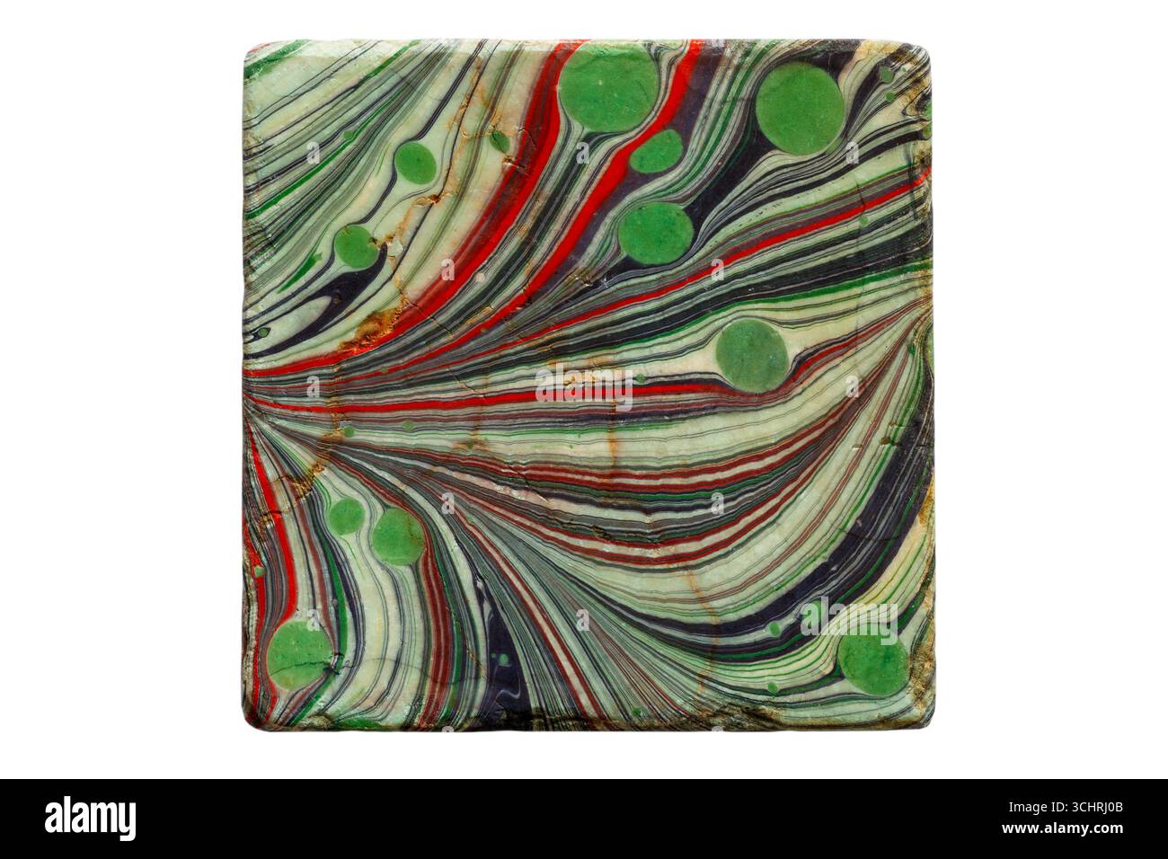 Piastrelle decorative turche di Istanbul isolate su sfondo bianco Foto Stock