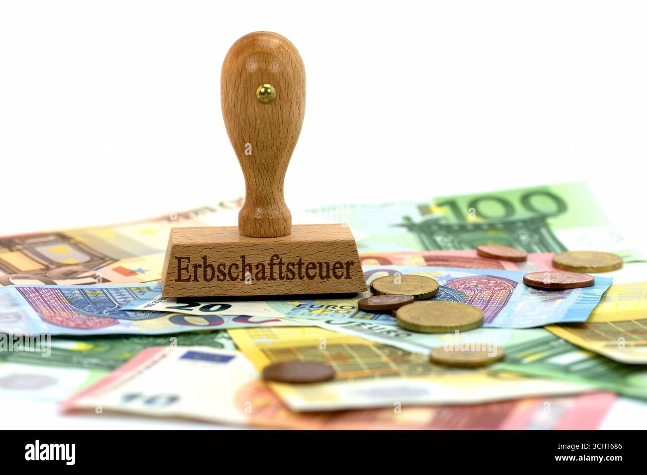 Timbro con la sigla “imposta sulle successioni” Foto Stock