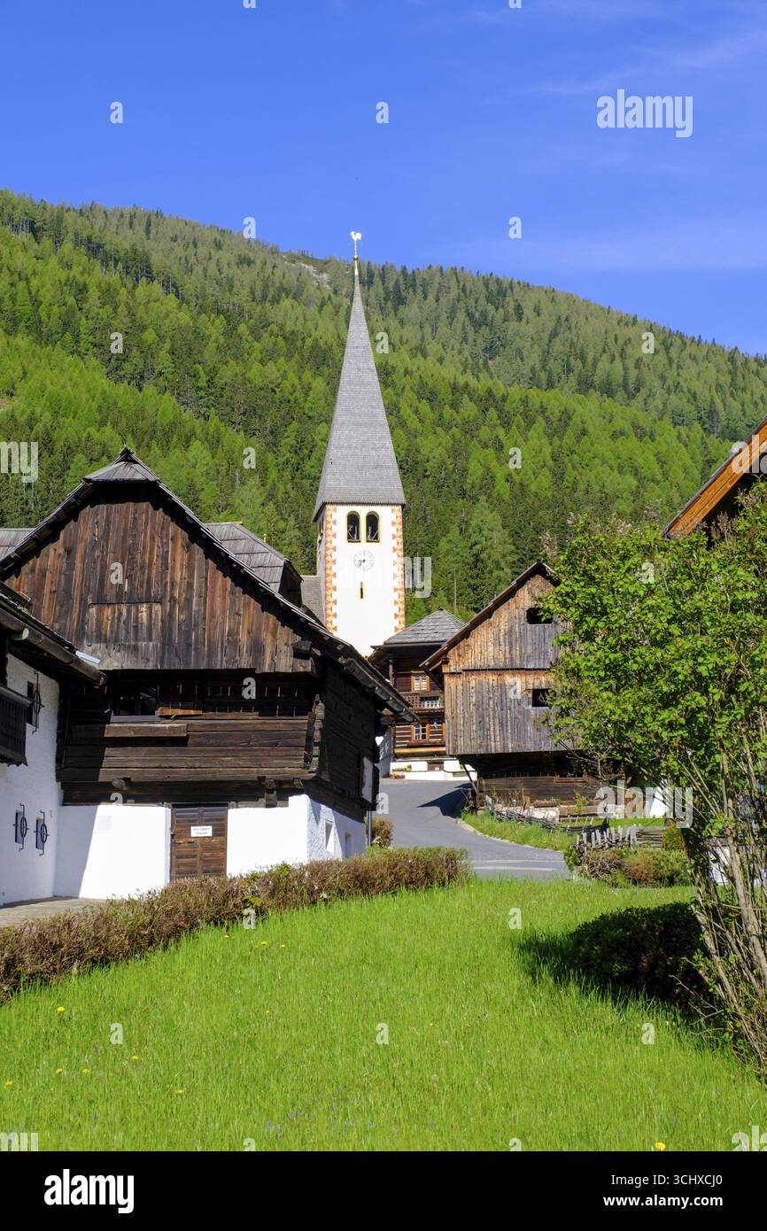 St. Oswald, vicino a Bad Kleinkirchheim, Nockberge, Carinzia, Austria Foto Stock