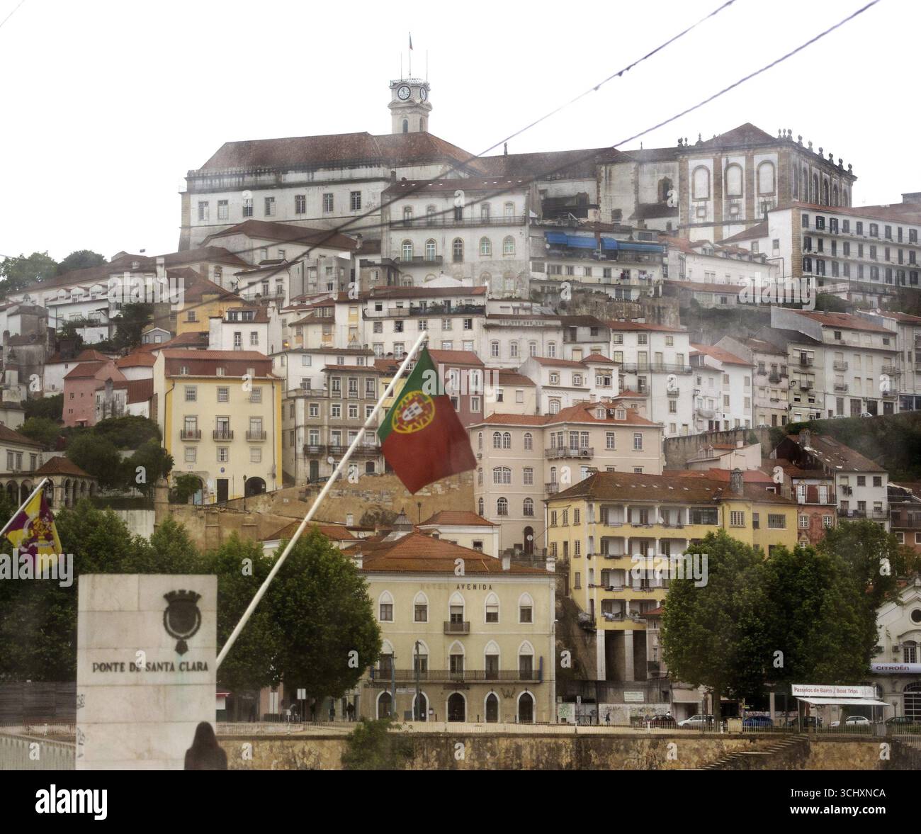 Università di Coimbra, Coimbra, distretto di Coimbra, Portogallo, Europa, vista aerea, vista dall'alto, viaggio, fotografia di viaggio Foto Stock