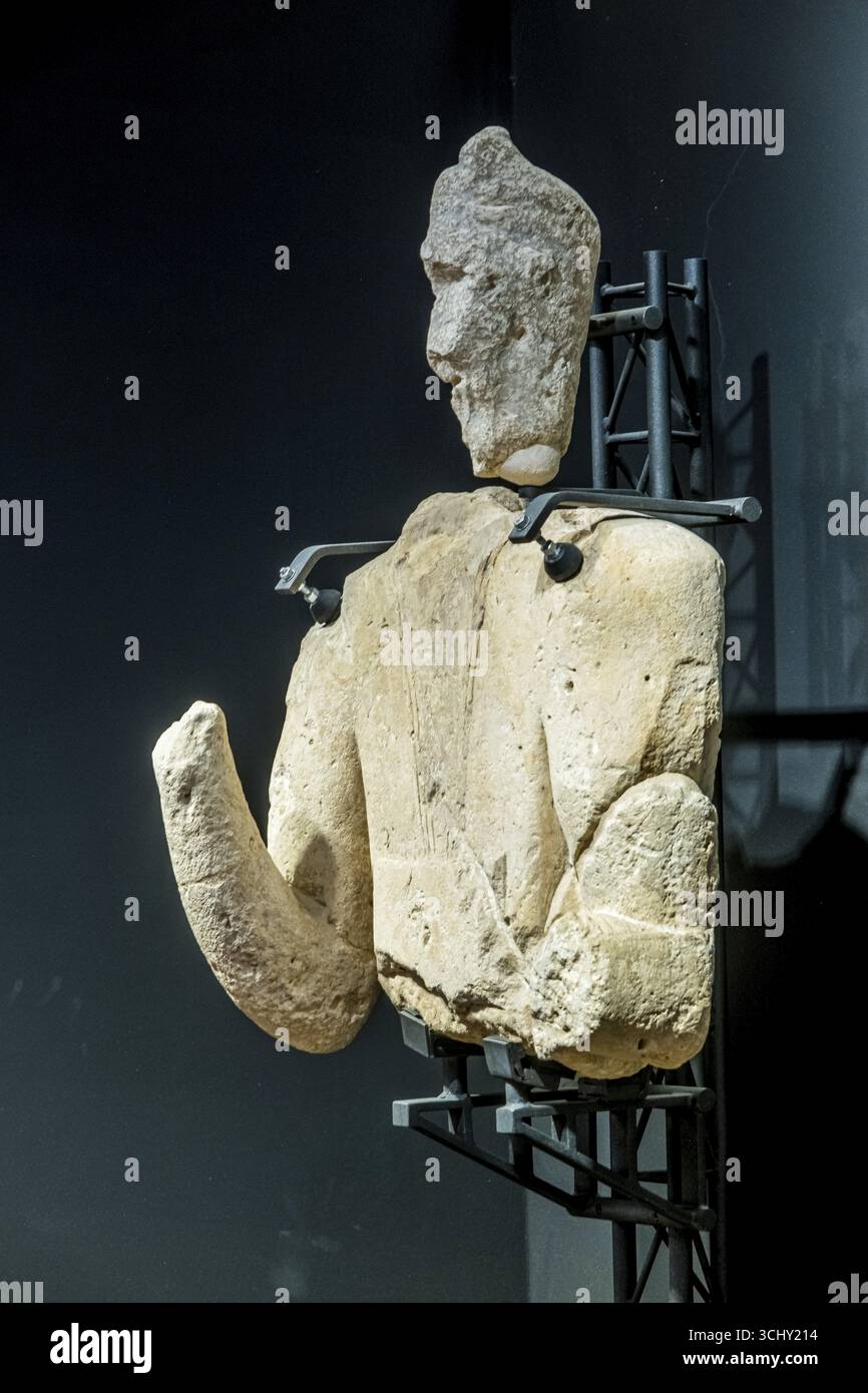 Sardegna, figure storiche e opere d'arte esposte nel museo archeologico, Museo Archeologico Nazionale, Cagliari, Europa, città metropolitana Foto Stock