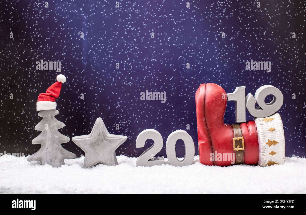 Decorazioni natalizie 2019 Foto Stock