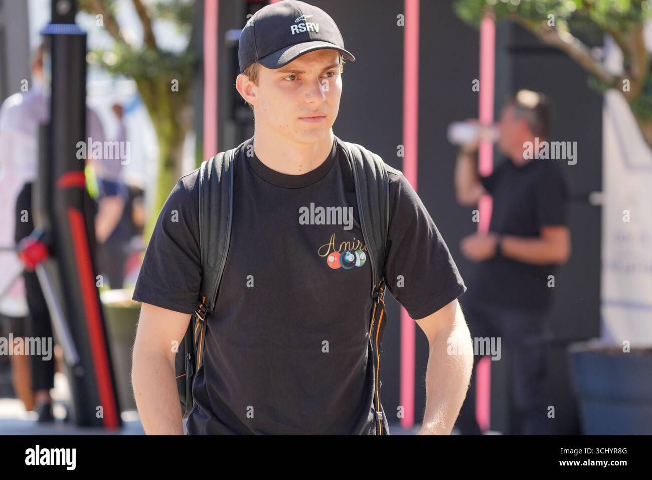 Oscar Piastri durante il Gran Premio d'Italia 2025 di Formula 1 PIRELLI, 16° appuntamento del Campionato del mondo di Formula 1 FIA 2025, 5-7 settembre 2025 sull'autodromo Nazionale Monza, a Monza, Italia. Crediti: Luca Rossini/Alamy Live News Foto Stock
