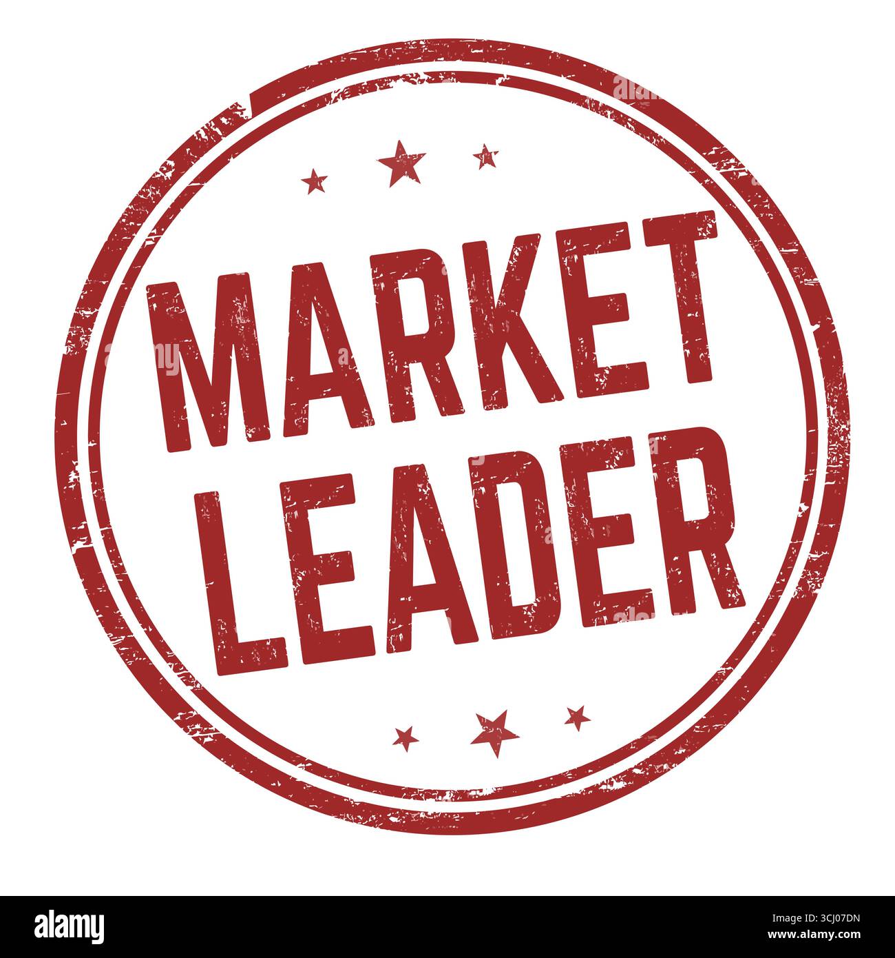 Marchio di gomma grunge leader del mercato su bianco, illustrazione vettoriale Illustrazione Vettoriale