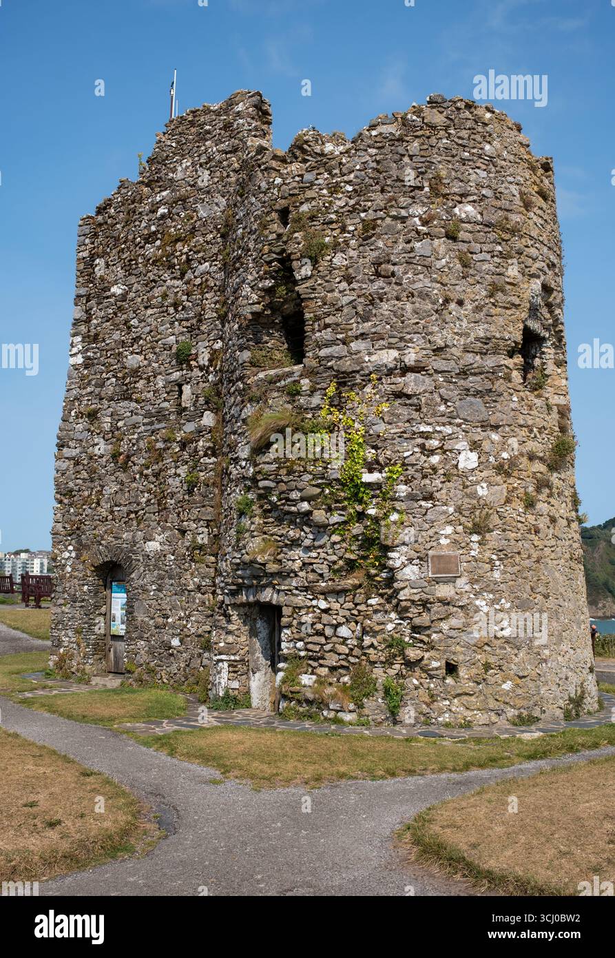 Castello di Tenby a Tenby, Pembrokeshire, Galles occidentale, Regno Unito Foto Stock