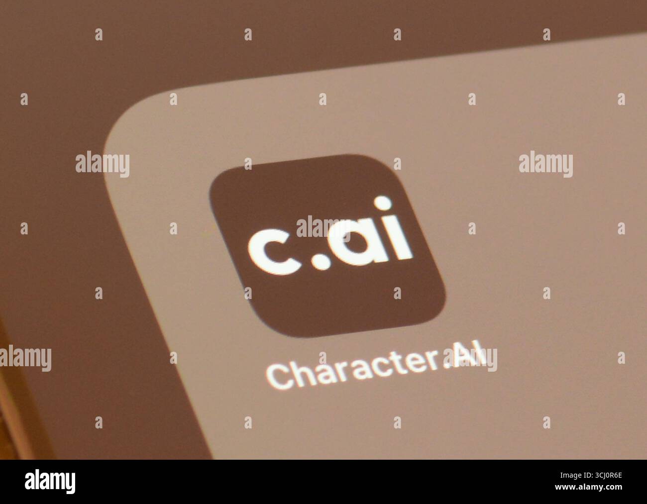App Character ai sullo schermo di uno smartphone Foto Stock