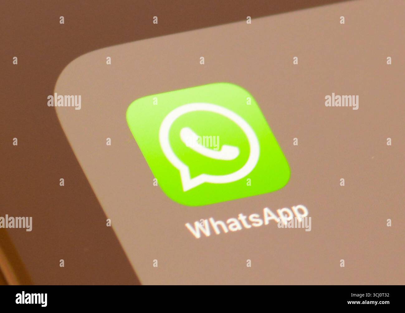 App WhatsApp sullo schermo dello smartphone Foto Stock