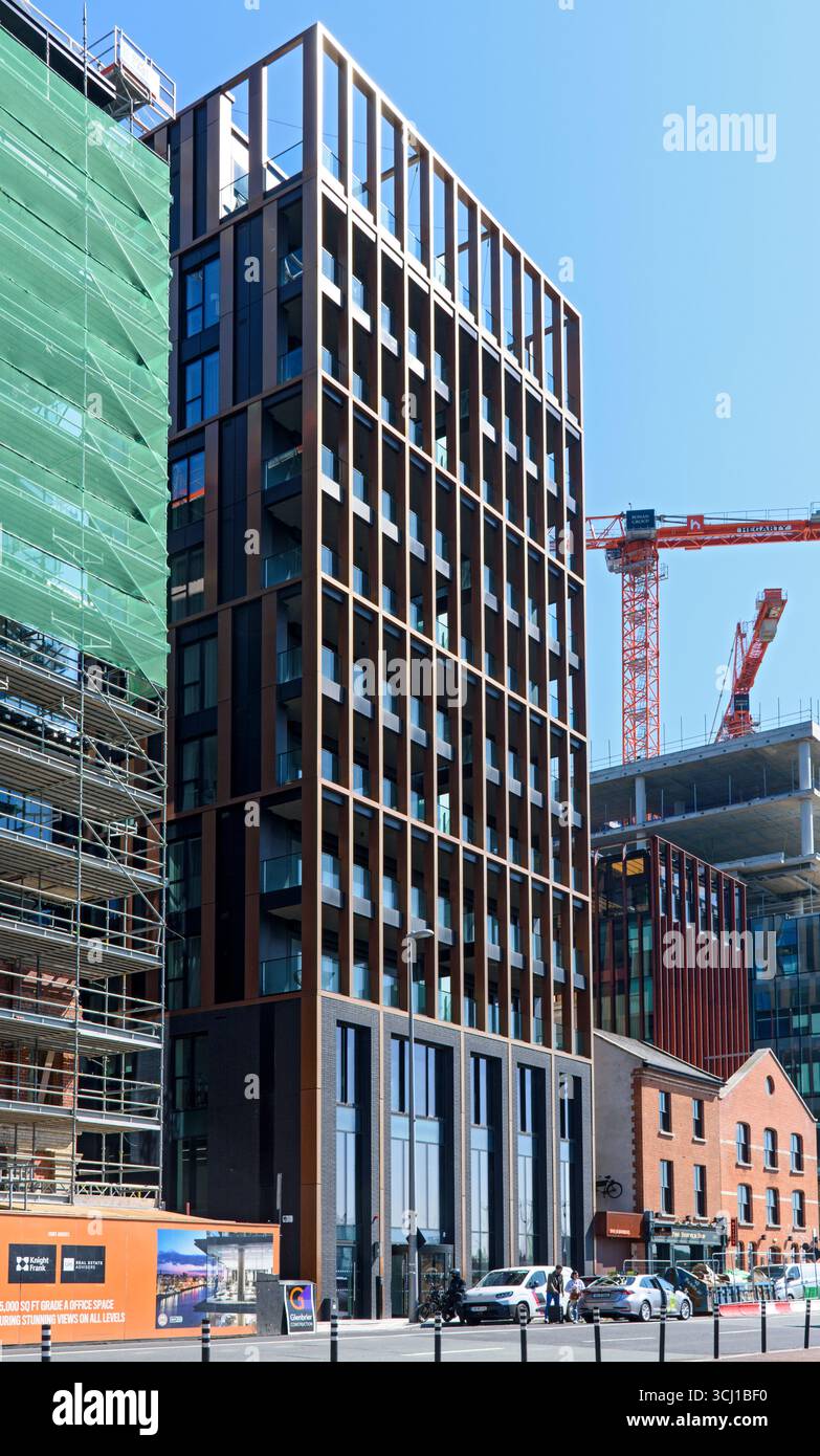 L'Unit 1 Dublin Landings Building, North Wall Quay, Dublino, Irlanda. Architetto: Arrow Architects, Copenhagen 2018. Foto Stock