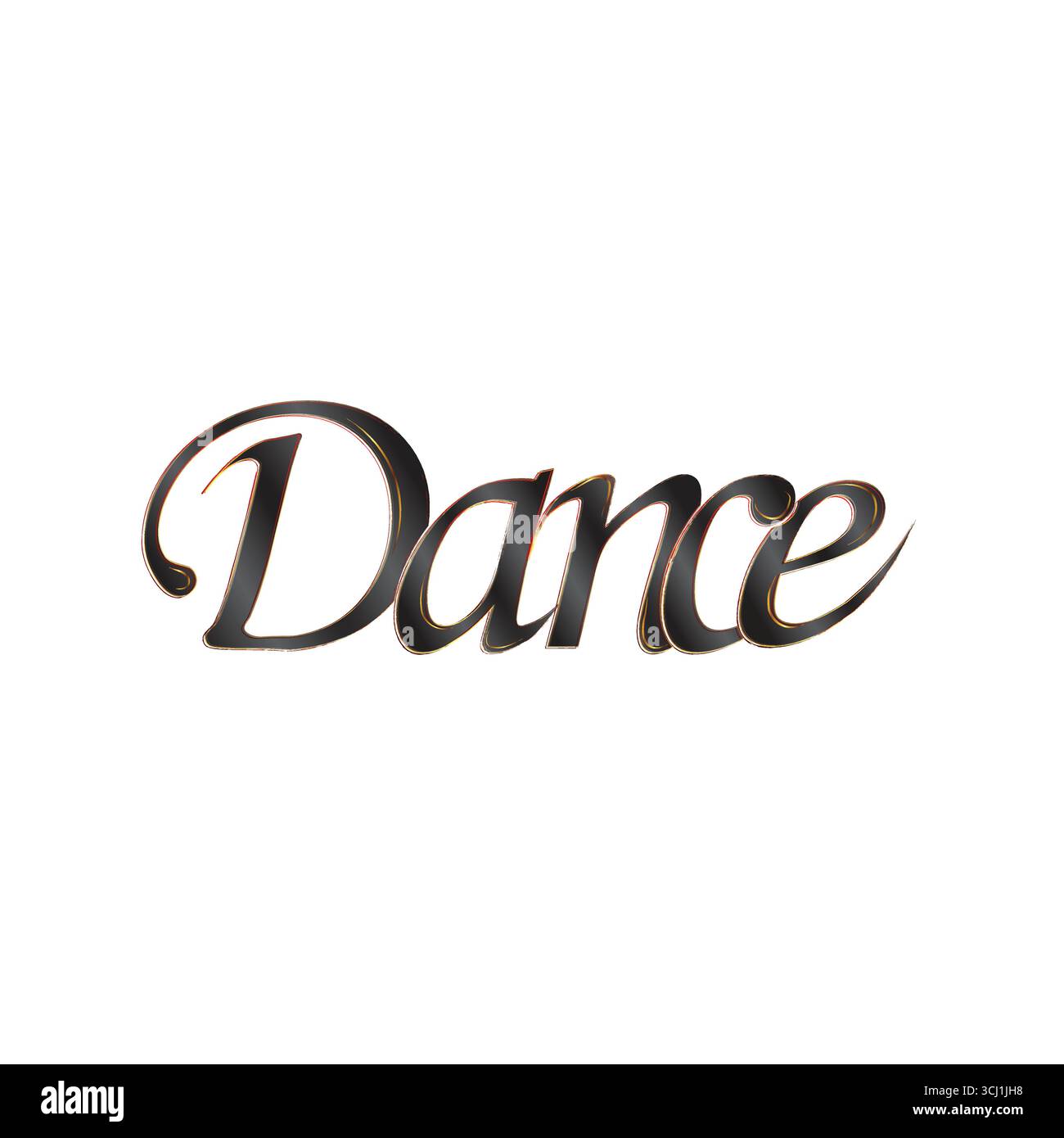 Png di testo della danza | effetto testo della danza | tipografia della danza| tipografia dell'illustrazione e dell'arte della danza Illustrazione Vettoriale