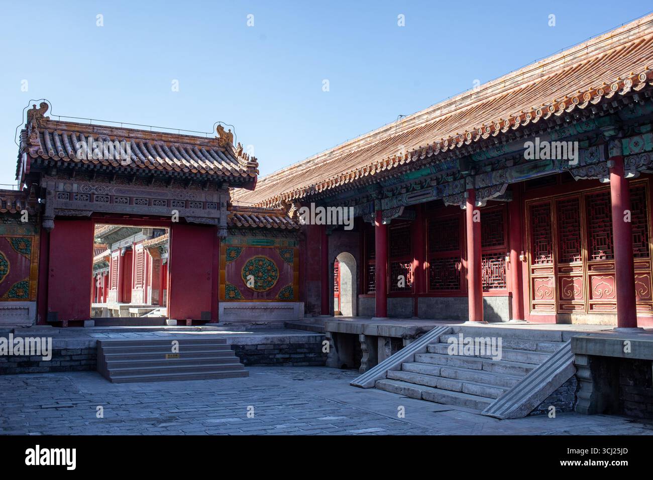 All'interno del Museo del Palazzo della Citta' Proibita di Pechino, Cina. Foto Stock