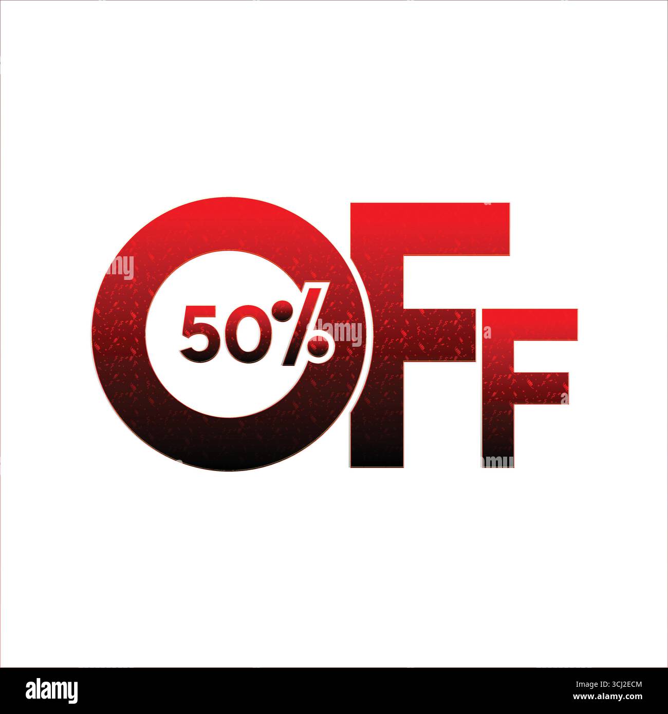 sconto del 50%. Offerta speciale ART in stile testo e logo sconto Illustrazione Vettoriale