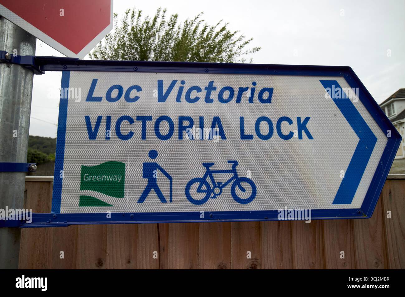 indicazioni per victoria lock sulla carlingford lough greenway vicino alla contea omeath di louth, repubblica d'irlanda Foto Stock