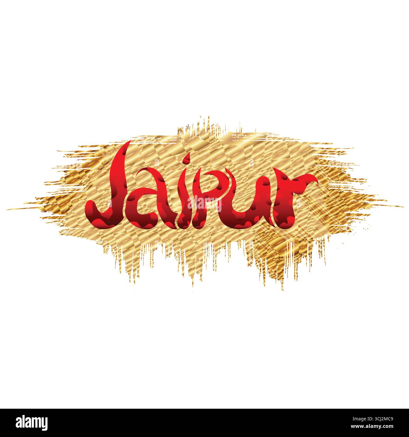 jaipur text Rajasthan culture jaipur tipografia vettore rajasthani jaipur text effect vector art illustration.eps Illustrazione Vettoriale