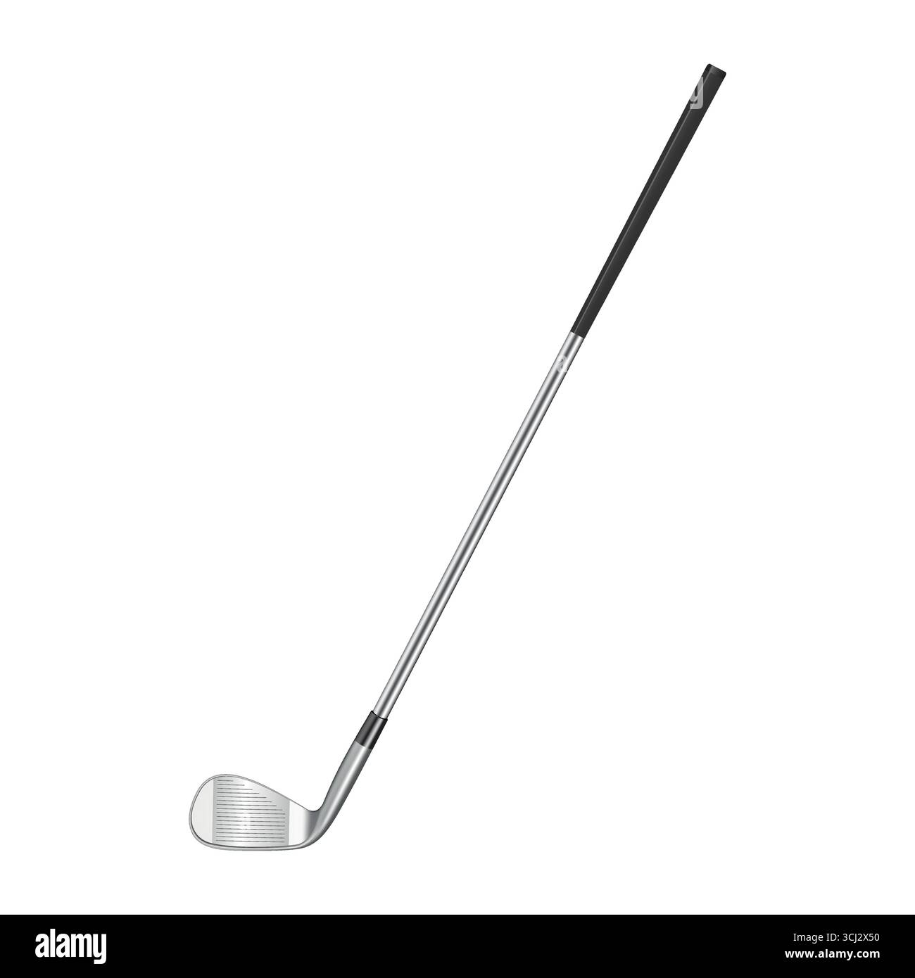 Design di bastoni da golf realistici in 3d vettoriali per l'allenamento professionale di golf, sport all'aperto, gioco di tornei, competizione di golf, icona dell'attrezzatura, sport Illustrazione Vettoriale