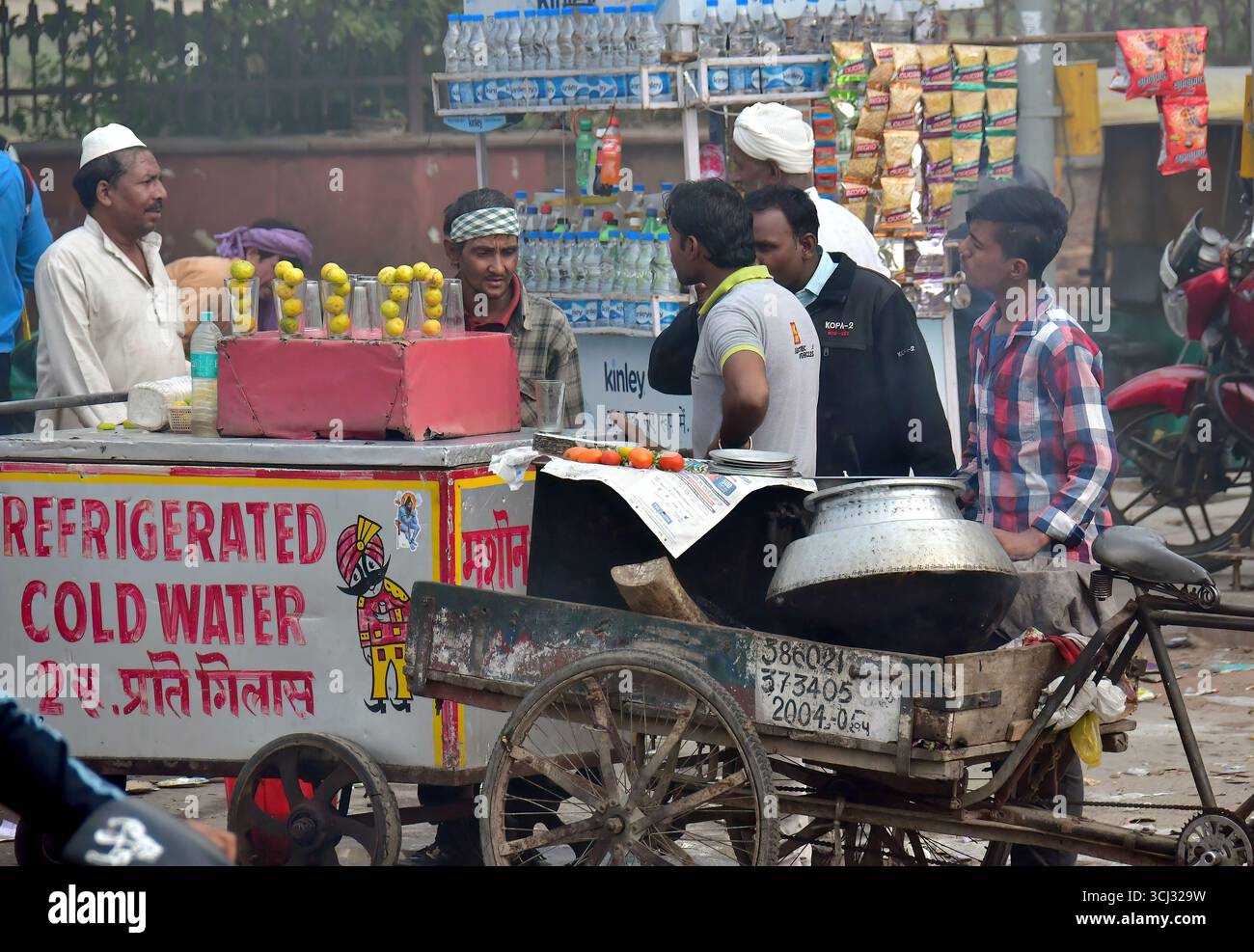Venditrice di frutta, Delhi, India, Asia Foto Stock