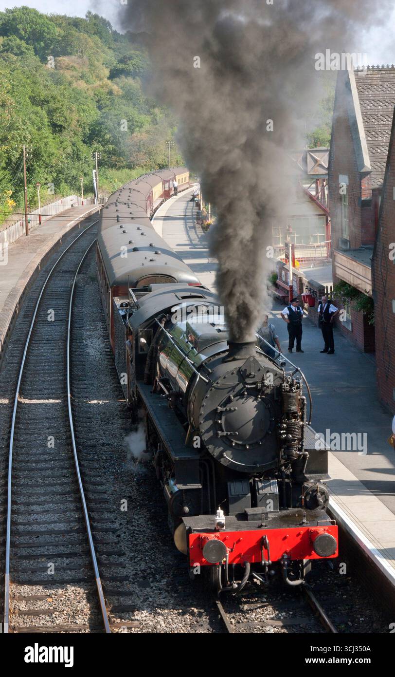 Kingsley & Froghall Heritage Railway station, Churnet Valley, Staffordshire, Inghilterra Foto Stock