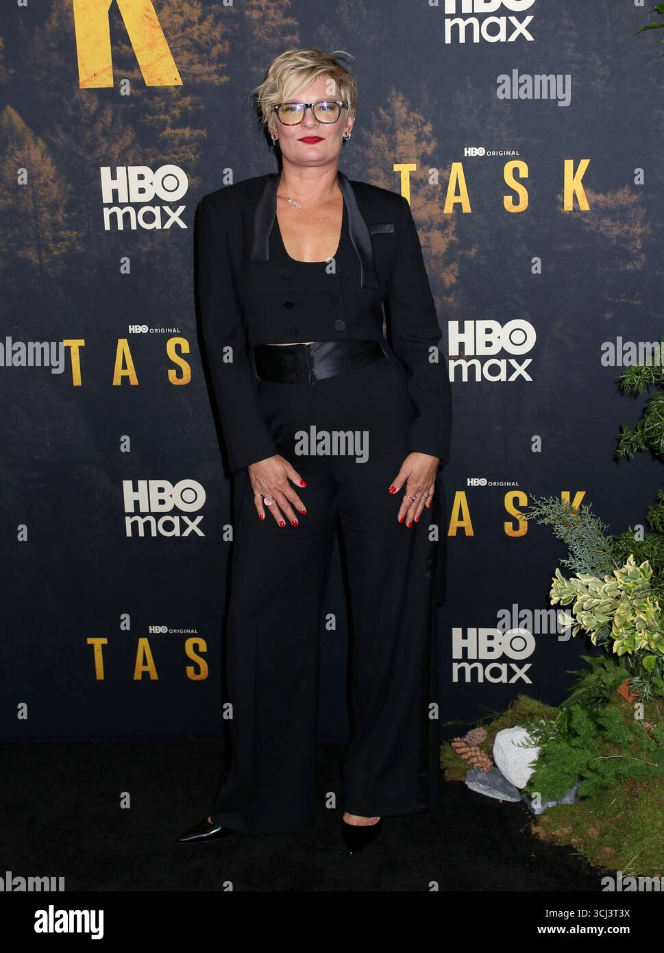 New York, Stati Uniti. 4 settembre 2025. Martha Plimpton partecipa alla prima "Task" di HBO a New York tenutasi al Perelman Performing Arts Center il 4 settembre 2025 a New York, NY © Steven Bergman/AFF-USA.COM Credit: AFF/Alamy Live News Foto Stock