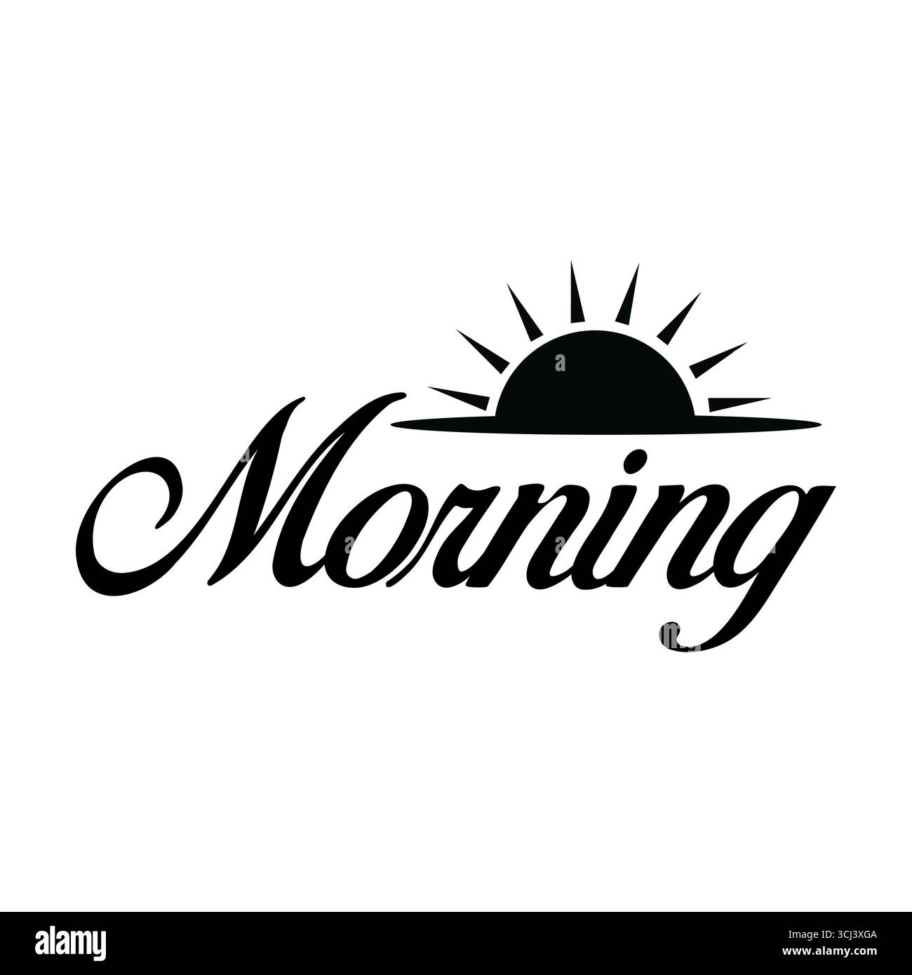 Immagine dell'alba mattutina, iniziate la giornata Illustrazione Vettoriale