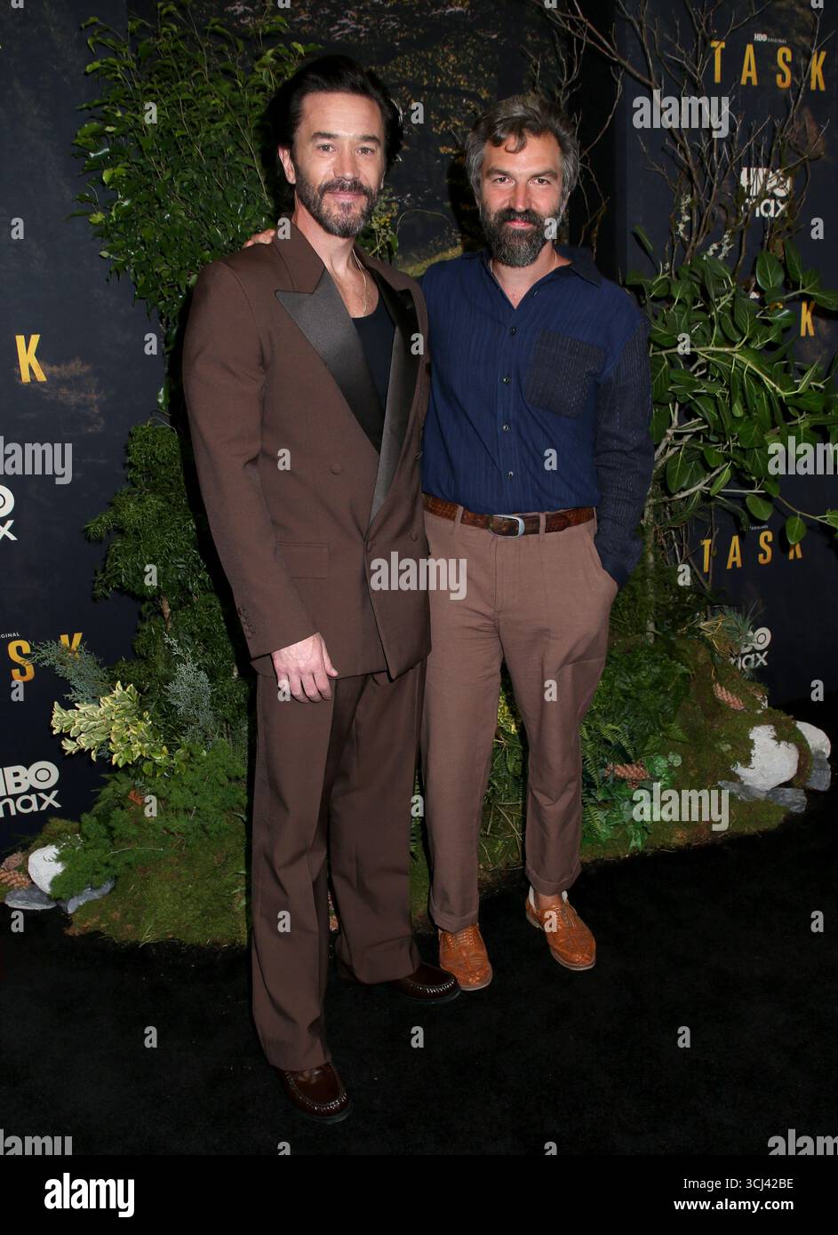 New York, Stati Uniti. 4 settembre 2025. Tom Pelphrey e Jeremiah Zagar hanno partecipato alla prima "Task" di HBO a New York tenutasi al Perelman Performing Arts Center il 4 settembre 2025 a New York, NY © Steven Bergman/AFF-USA.COM Credit: AFF/Alamy Live News Foto Stock