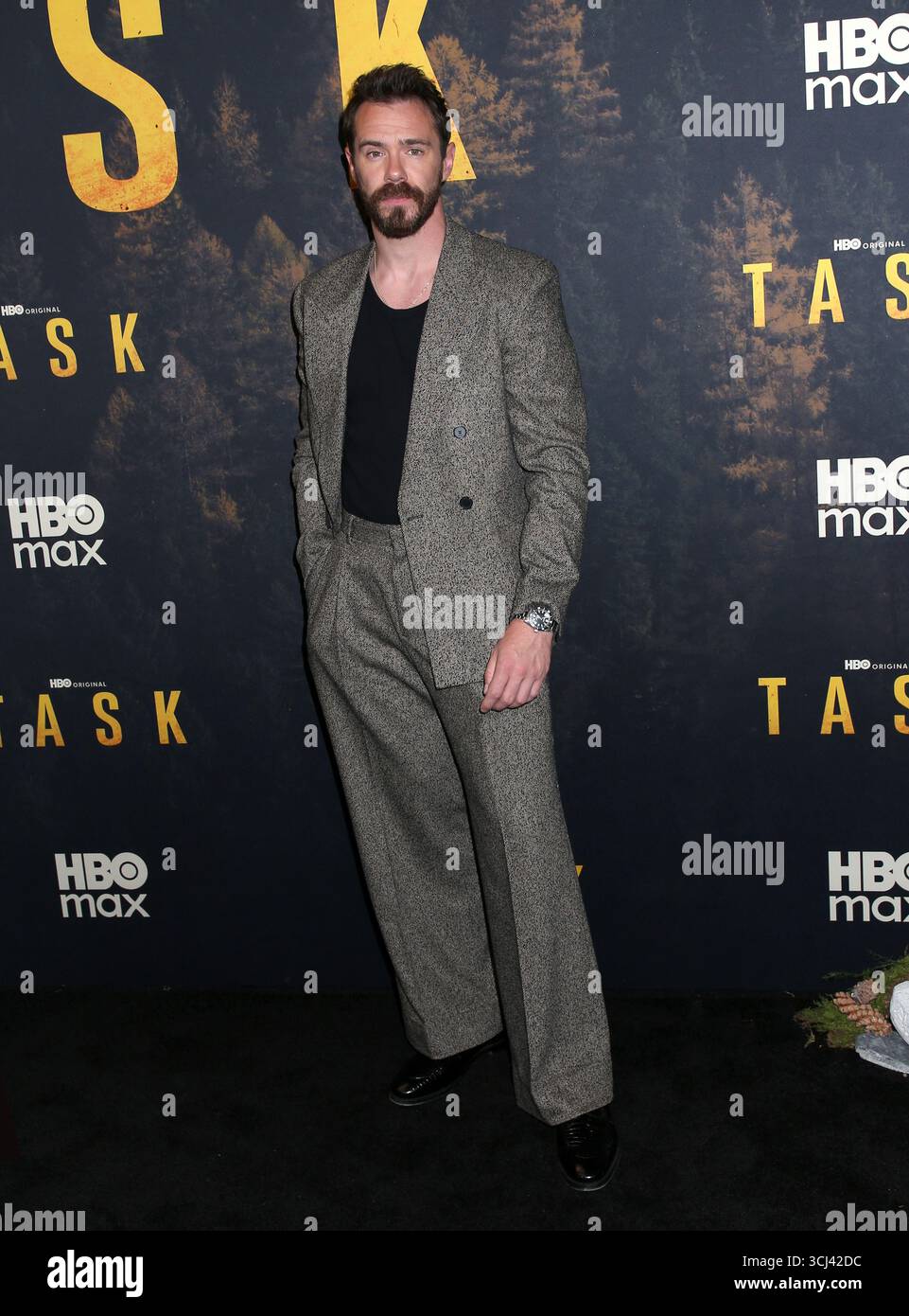 New York, Stati Uniti. 4 settembre 2025. Sam Keeley partecipa alla prima "Task" di HBO a New York tenutasi al Perelman Performing Arts Center il 4 settembre 2025 a New York, NY © Steven Bergman/AFF-USA.COM Credit: AFF/Alamy Live News Foto Stock