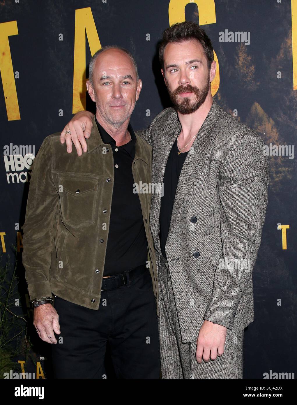 New York, Stati Uniti. 4 settembre 2025. Jamie McShane e Sam Keeley hanno partecipato alla prima "Task" di HBO a New York tenutasi al Perelman Performing Arts Center il 4 settembre 2025 a New York, NY © Steven Bergman/AFF-USA.COM Credit: AFF/Alamy Live News Foto Stock