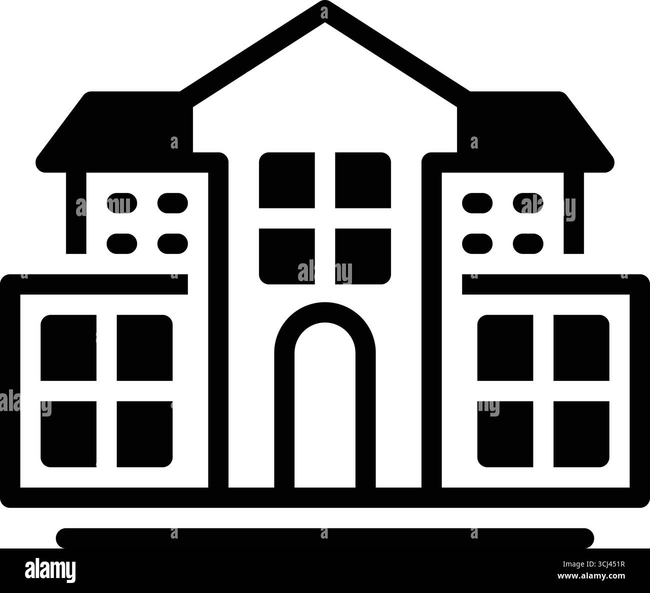 Icona per la scuola, l'istituto scolastico Illustrazione Vettoriale