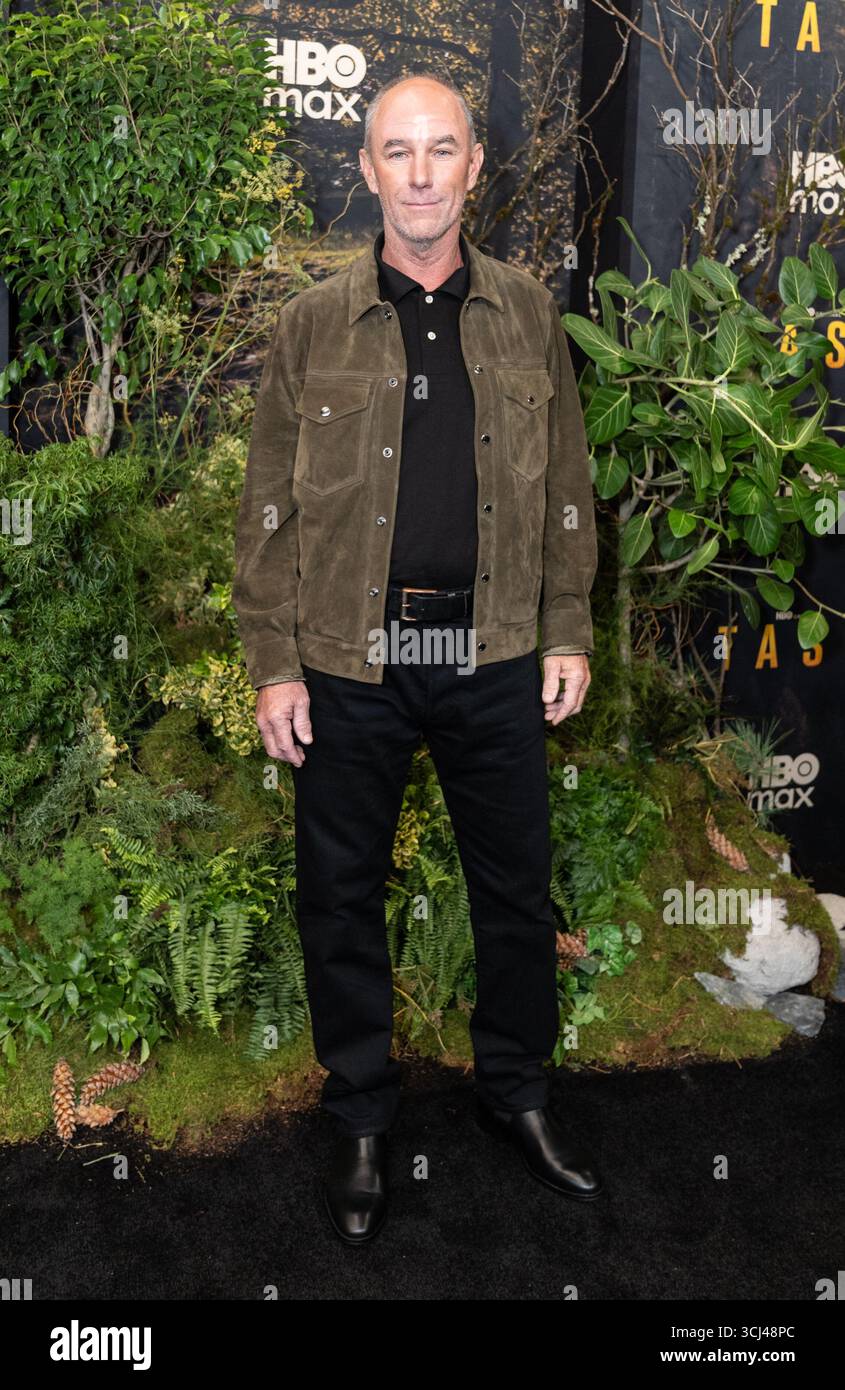 Jamie McShane partecipa alla prima della serie televisiva originale della HBO "Task" al Perelman Performing Arts Center di New York, New York, il 4 settembre 2025 Foto Stock
