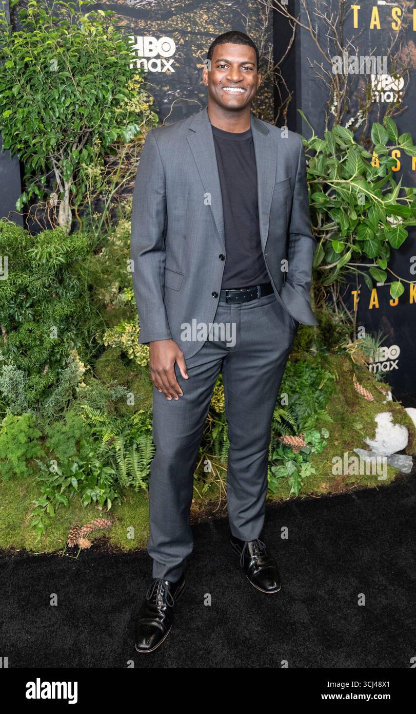 Omar Jimenez partecipa alla prima della serie televisiva originale della HBO 'Task' al Perelman Performing Arts Center di New York, NY il 4 settembre 2025 Foto Stock