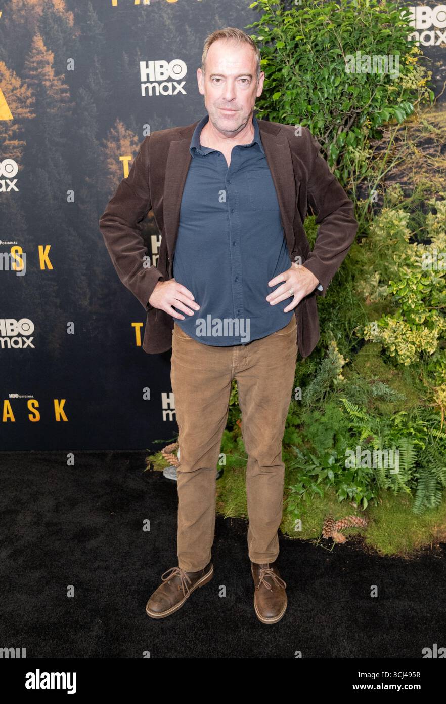 Ian Peakes partecipa alla prima della serie televisiva originale della HBO "Task" al Perelman Performing Arts Center di New York, New York, il 4 settembre 2025 Foto Stock