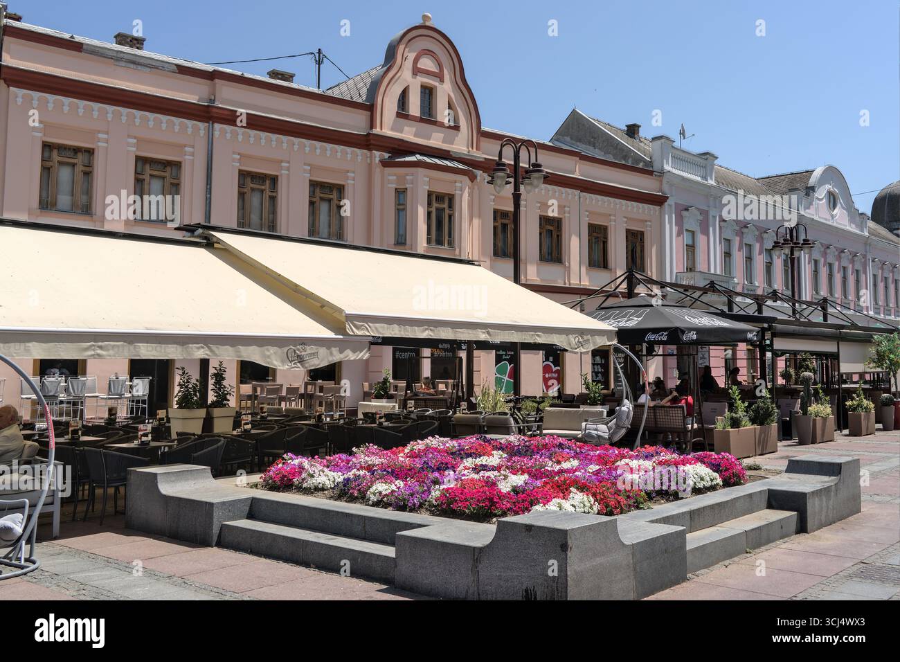 Bosnia-Erzegovina, Brčko, centro di Brčko: Zona pedonale ("zona pješačka") Foto Stock