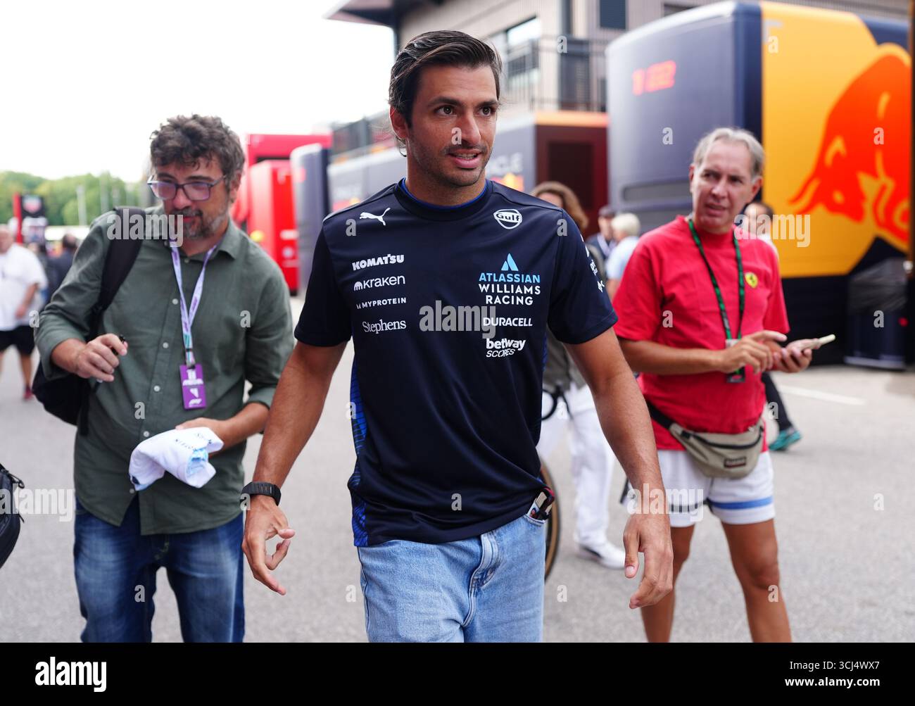 Williams Carlos Sainz davanti alle prove di Monza, davanti al Gran Premio d'Italia di domenica. Data foto: Venerdì 5 settembre 2025. Foto Stock