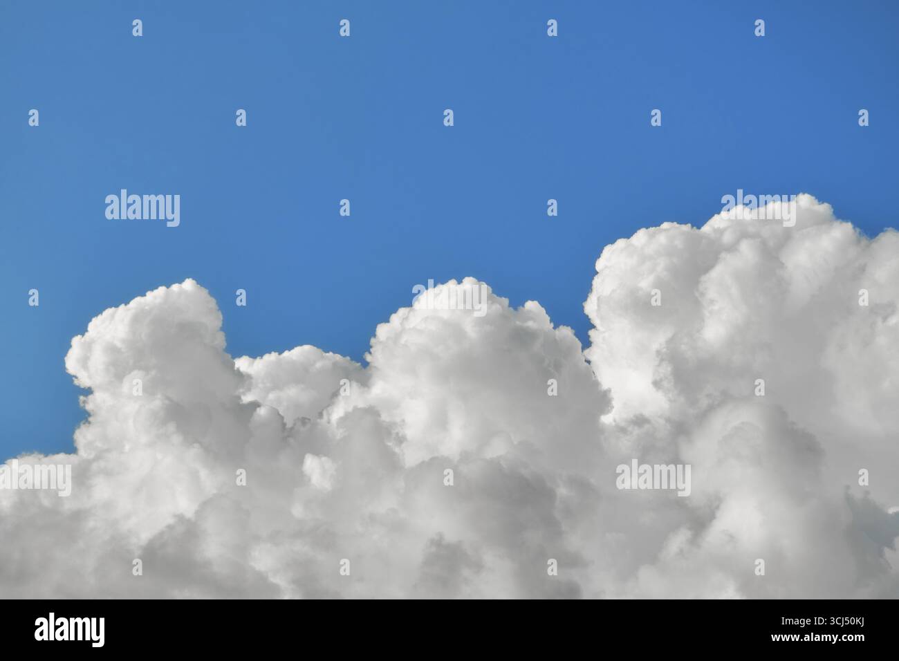 Soffice nuvola sul cielo blu con spazio di copia Foto Stock