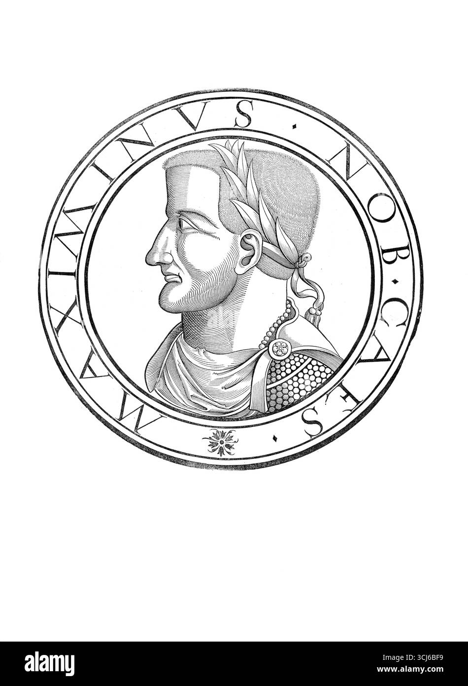 Galerio (nato intorno al 250, morto nel 311 a Serdica), nome completo Gaio Galerio Valerio Massimiano, fu un imperatore romano, autentica riproduzione restaurata digitalmente da un originale del XIX secolo, data di registrazione non dichiarata Foto Stock