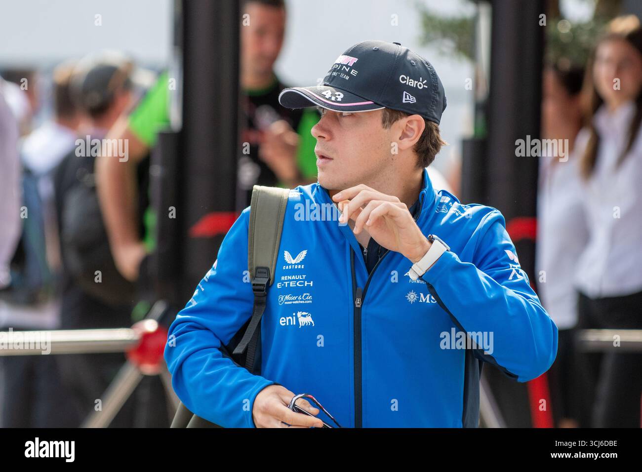 Franco Colapinto arriva al GP di F1 d'Italia sul circuito di Monza il 5 settembre 2025 a Monza, Italia. Foto Stock