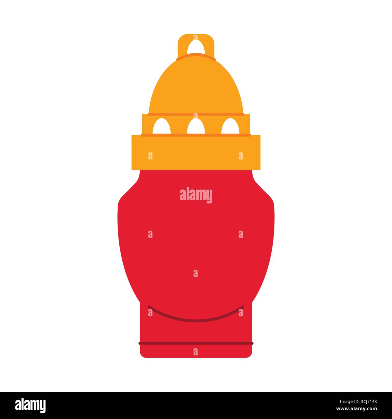 Cemetery Memorial Candle lanterna, simbolo di ricordo, dolore e preghiera, tradizionalmente utilizzato per il giorno di Ognissanti e il giorno di tutte le anime - Vector illustra Illustrazione Vettoriale