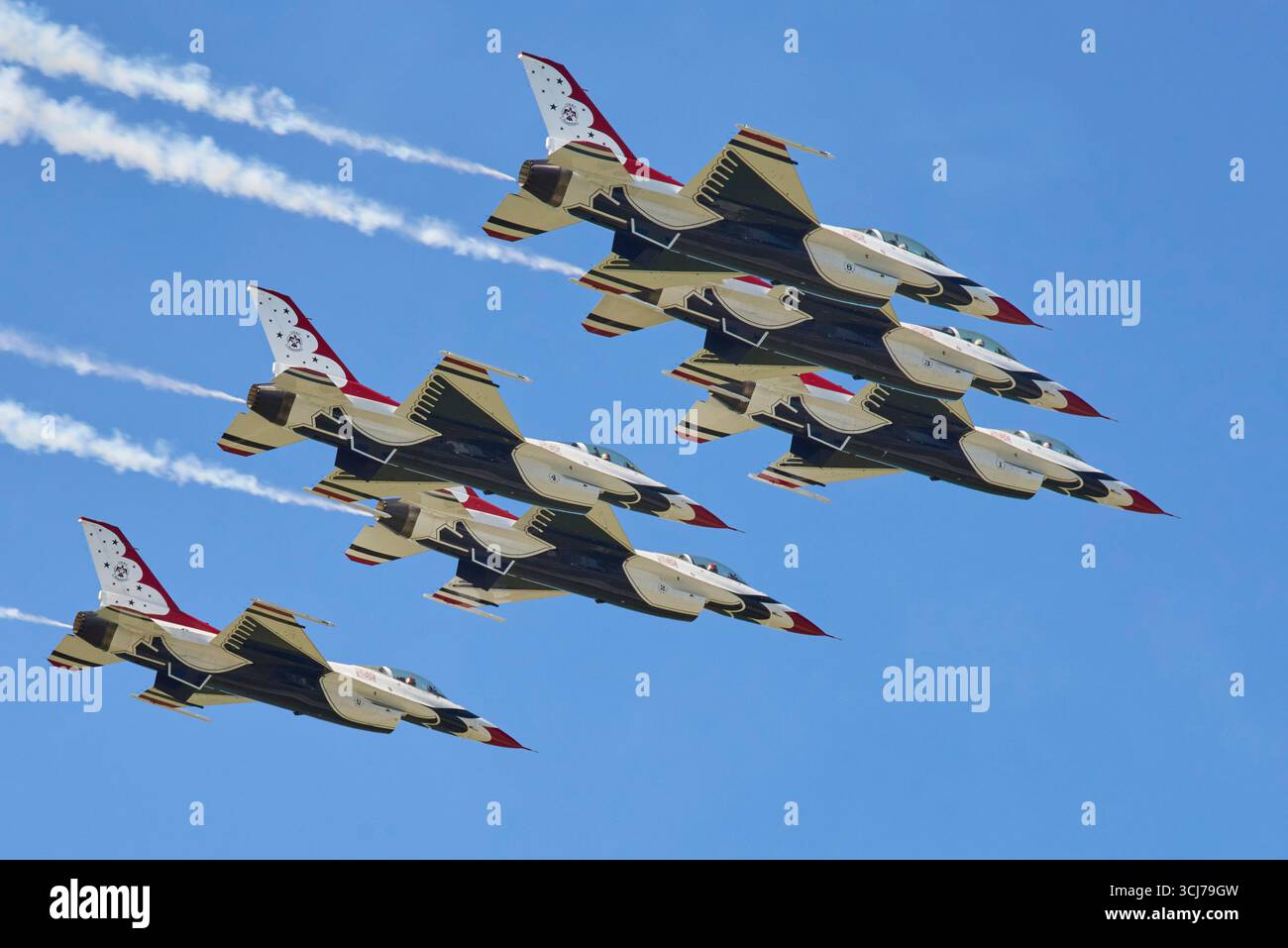 2025 Cleveland Air Show. Thunderbirds dell'aeronautica STATUNITENSE Foto Stock