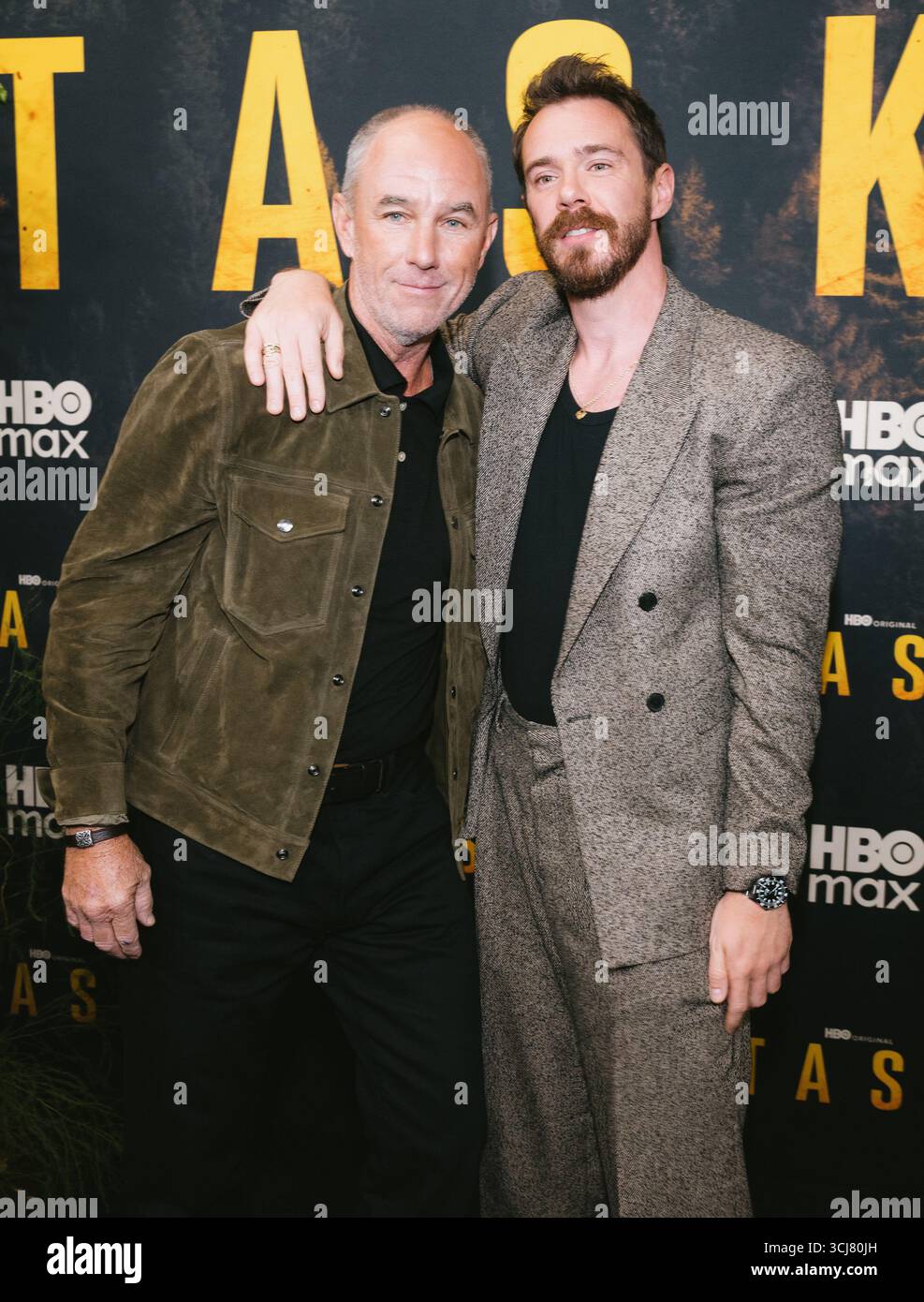 4 settembre 2025, New York, New York, Stati Uniti: Jamie McShane e Sam Keeley partecipano alla serie Max della HBO 'Task'. Si tiene al Perelman Performing Arts Center di New York. Dinara Khairova/Photo Image Press/Zuma Press 4 settembre 2025. (Credit Image: © Photo Image Press via ZUMA Press Wire) SOLO PER USO EDITORIALE! Non per USO commerciale! Foto Stock