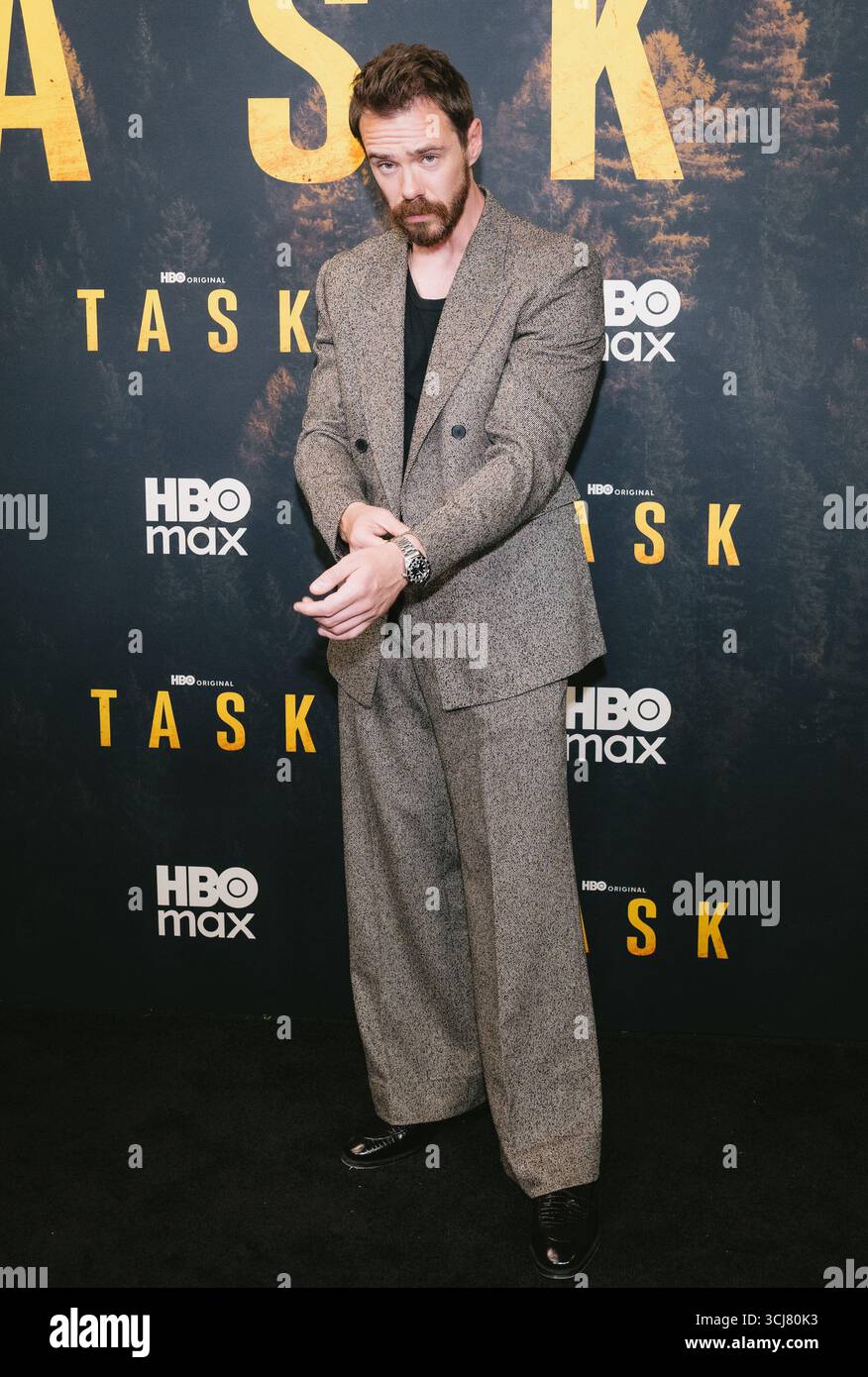 4 settembre 2025, New York, New York, Stati Uniti: Sam Keeley partecipa alla serie HBO Max 'Task'. Si tiene al Perelman Performing Arts Center di New York. Dinara Khairova/Photo Image Press/Zuma Press 4 settembre 2025. (Credit Image: © Photo Image Press via ZUMA Press Wire) SOLO PER USO EDITORIALE! Non per USO commerciale! Foto Stock
