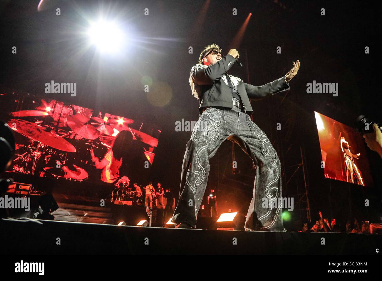 Concerto di musica - Olly Olly durante Olly, Concerto di musica a Milano, 4 settembre 2025 Milano Ippodromo SNAI Italia Copyright: XRobertoxSalemix/xLiveMediax LPM_2009618 Foto Stock