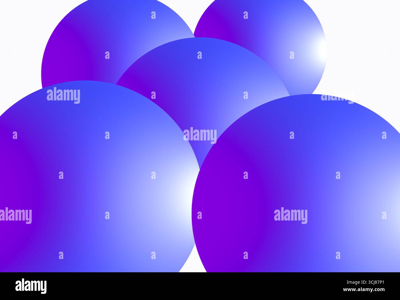 Palline futuristiche viola e blu. Foto Stock