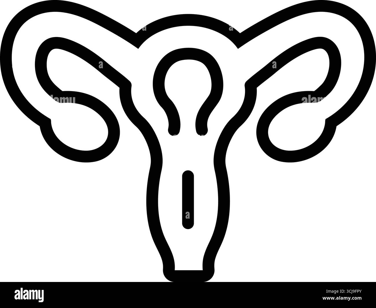 Icona per utero, organo riproduttivo femminile Illustrazione Vettoriale