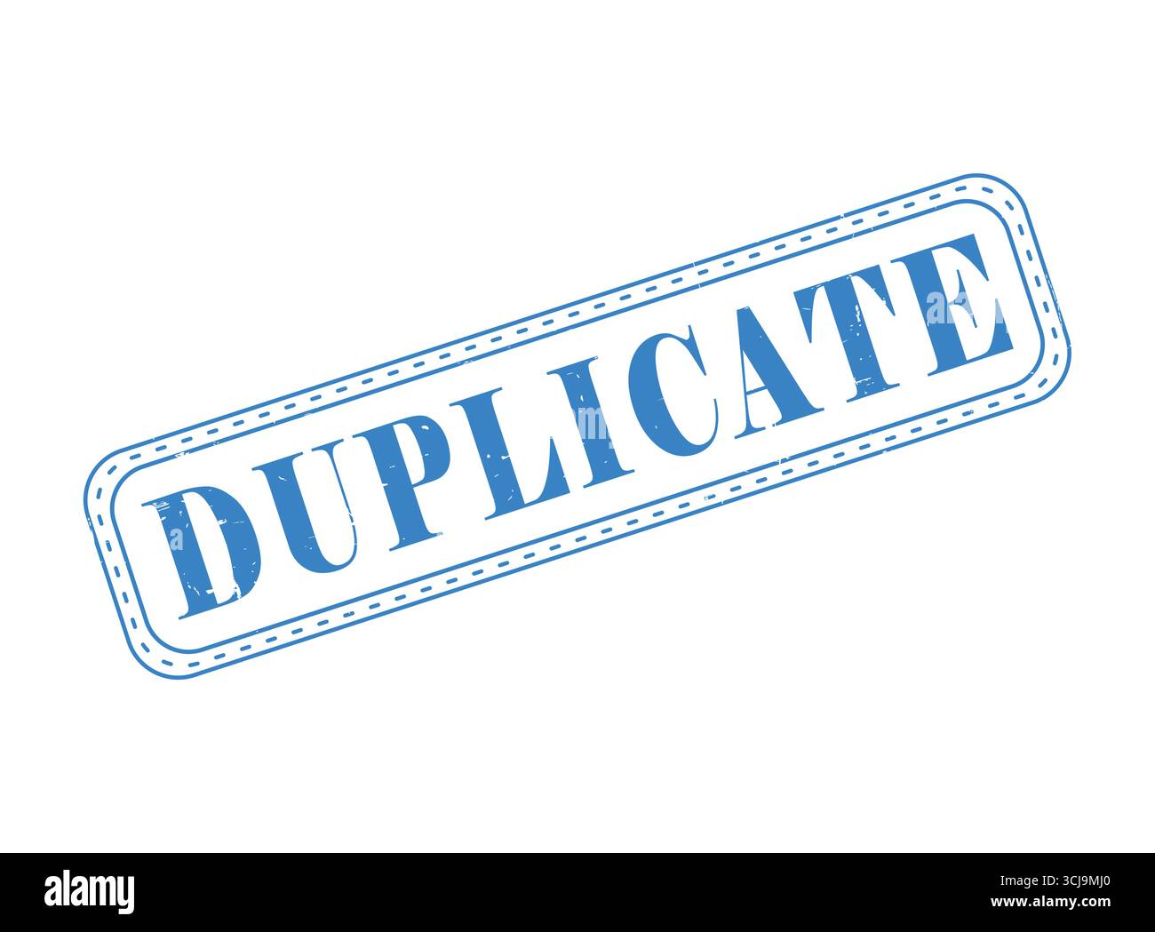 Una guarnizione con timbro in gomma duplicata con profilo Illustrazione Vettoriale