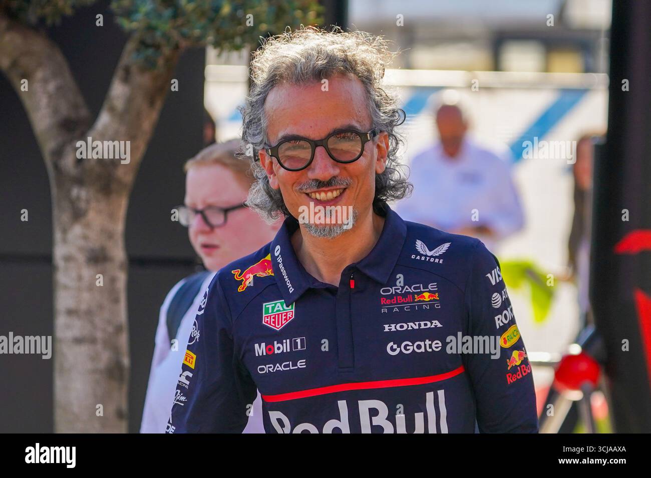 Laurent Mekies (fra) - Oracle Red Bull Racing RBPT F1 Team Principaldurante il Gran Premio d'Italia 2025 di Formula 1 Pirelli sul circuito di Monza, Lombardia, Italia, dal 6 al 9 settembre 2025. 16° round del Campionato del mondo di Formula 1 FIA 2025. Foto Stock