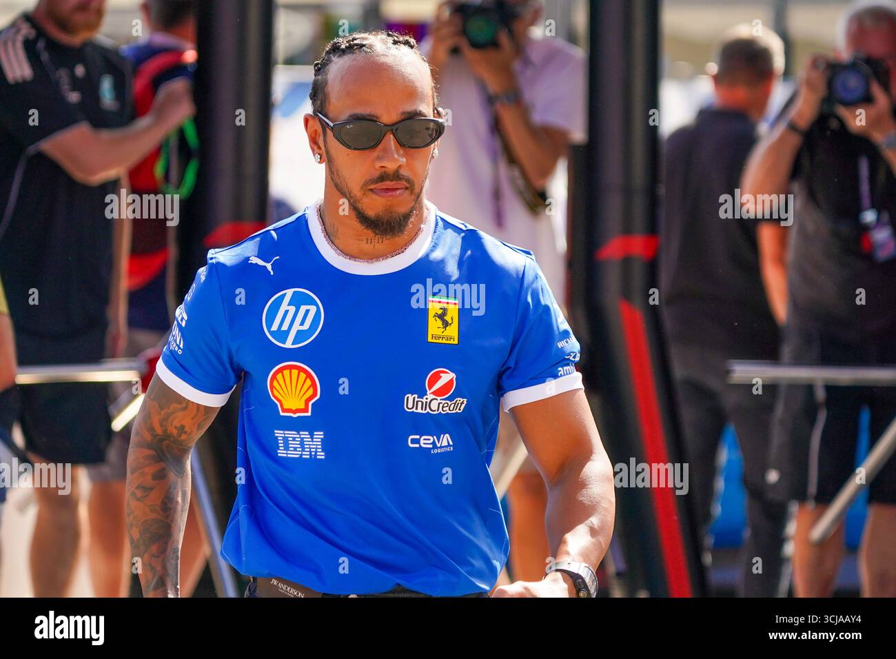 Lewis Hamilton (GBR) - Scuderia Ferrari - Ferrari SF-25 - Ferrariduring della Formula 1 Pirelli Gran Premio d'Italia 2025 sul circuito di Monza, Lombardia, Italia, dal 6 al 9 settembre 2025. 16° round del Campionato del mondo di Formula 1 FIA 2025. Foto Stock